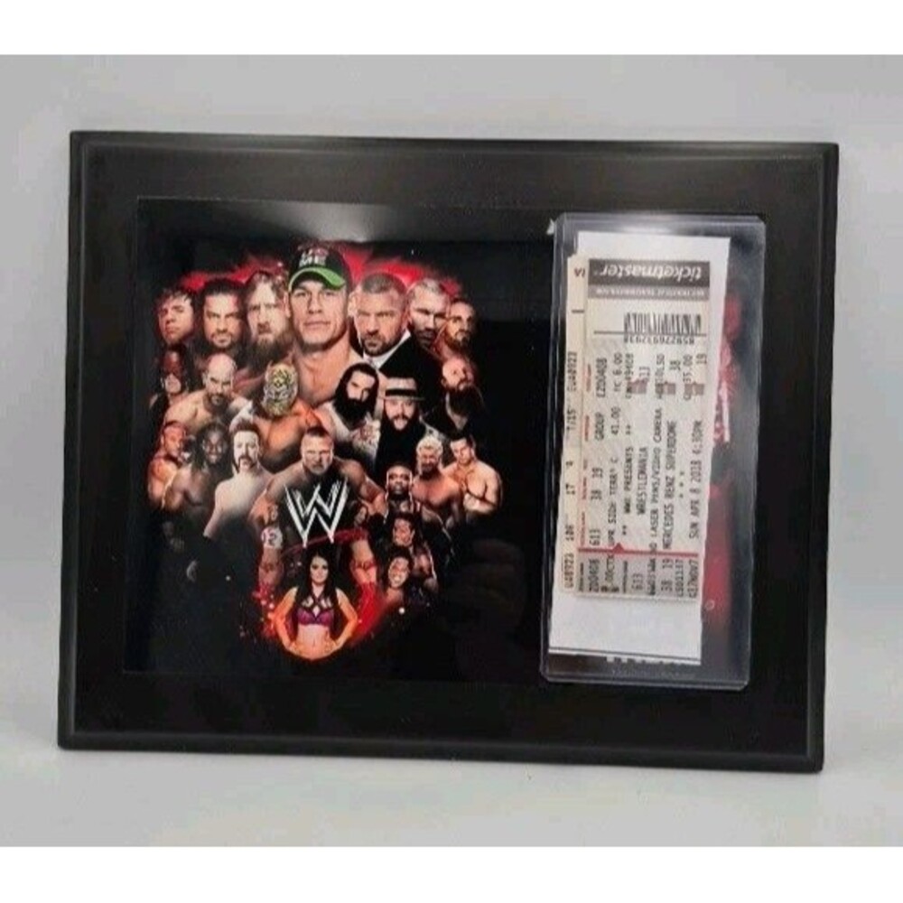 I Was There Plaque WWE Wrestling John Cena Ticket Souvenir/ Tickets 2014,17, 18